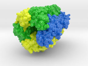 GABA Receptor in Complex with Diazepam 6HUP in Glossy Full Color Sandstone: Extra Small