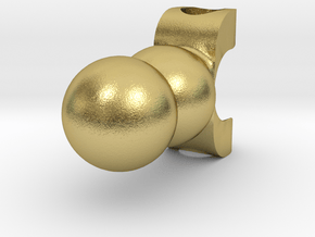 3M Double Ball Jointed Bone | CCBS in Natural Brass