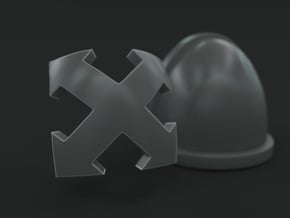 30-60x Assault Emblems for Shoulder Pads in Smooth Fine Detail Plastic: Large