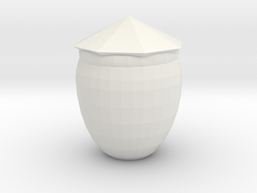Pine cone lampshade in White Natural Versatile Plastic: Small