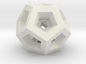 Dodecahedrons 01 in White Natural Versatile Plastic: Small
