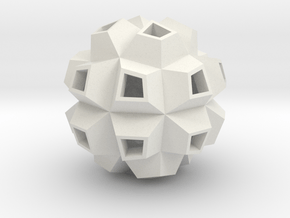 Geo Sphere 04 in White Natural Versatile Plastic