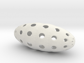 Geo Egg 01 in White Natural Versatile Plastic