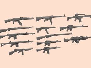 1/24 weapons set in Tan Fine Detail Plastic