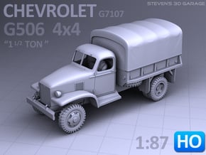 Chevrolet G506 4x4 Truck (canvas) - (1:87 HO) in Tan Fine Detail Plastic