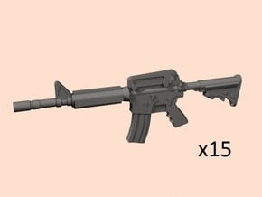 1/24 scale M4A1 assault rifles in Smooth Fine Detail Plastic