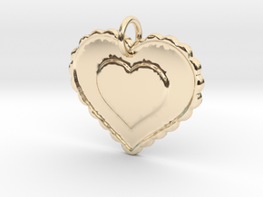 Heart  Pendant - Makom Jewelry in 14k Gold Plated Brass