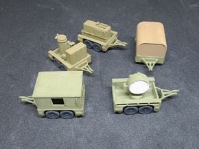 1/144 M7 trailer set US Army in White Natural Versatile Plastic
