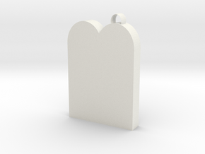 Toast Charm in White Natural Versatile Plastic: Small