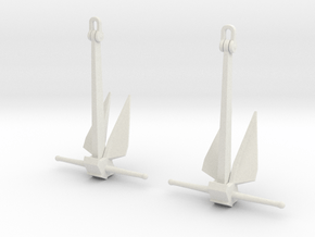 1/50 Anchors, Destroyer (5000 lbs.) SET x2 in White Natural Versatile Plastic
