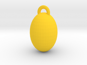 Gold Egg Charm	 in Yellow Processed Versatile Plastic: Small