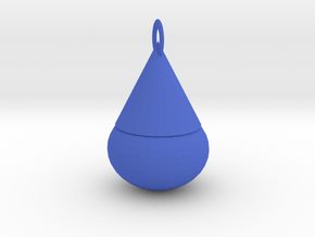 Drop charm in Blue Processed Versatile Plastic: Small