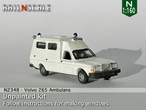 Volvo 265 Ambulans (N 1:160) in Tan Fine Detail Plastic