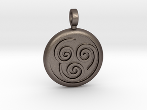 Airbending Pendant from Avatar the Last Airbender in Polished Bronzed-Silver Steel