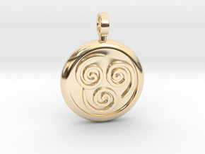 Airbending Pendant from Avatar the Last Airbender in 14k Gold Plated Brass