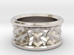 Interlocking Cubes in Rhodium Plated Brass: 10 / 61.5