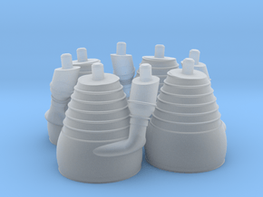 H-1 Engines (1:70 Outboards ONLY) in Tan Fine Detail Plastic