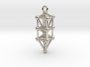 3D Tree of Life Pendant in Rhodium Plated Brass