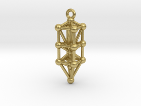 3D Tree of Life Pendant in Natural Brass