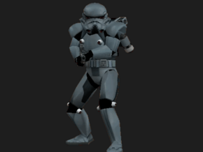 Imperial Dark trooper Battlegrounds, Legion scale in Tan Fine Detail Plastic