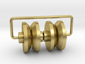 them screw saver linked 4 in Natural Brass (Interlocking Parts)