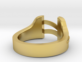 Aestheticize Ring in Polished Brass: 6 / 51.5