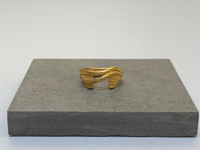 Aestheticize Ring in Polished Gold Steel: 6 / 51.5