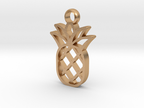 Mini Pineapple Charm in Natural Bronze