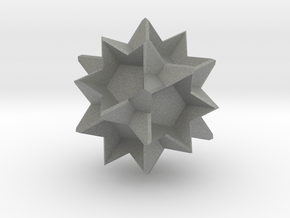 Great Dodecahemidodecahedron -1 Inch in Gray PA12