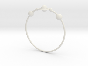 "All Stars" Bracelet in White Natural Versatile Plastic: Small