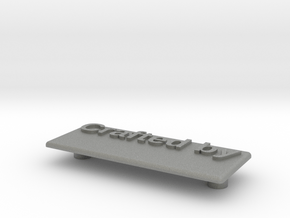 Name Plate A002 - Crafted by emboss in Gray PA12