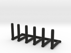  Cup holders (six in a row) in Black Natural Versatile Plastic