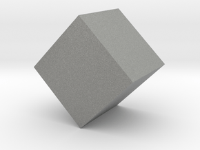 Cube Geometry 1 inch - Platonic Solid in Gray PA12