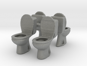 Toilet WC (x4) 1/56 in Gray PA12