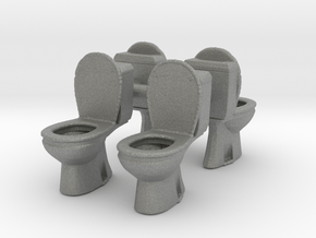Toilet WC (x4) 1/43 in Gray PA12