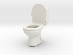 Toilet WC 1/12 in White Natural Versatile Plastic