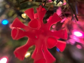 Barth Sextic Ornament in Red Processed Versatile Plastic