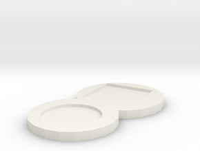 Coaster in White Natural Versatile Plastic