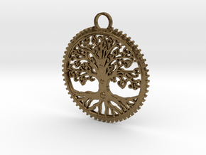 Tree Pendant in Natural Bronze