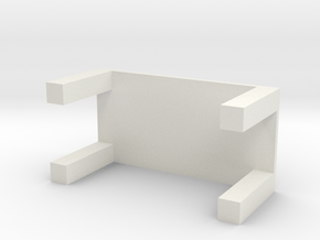 desk in White Natural Versatile Plastic: Extra Small
