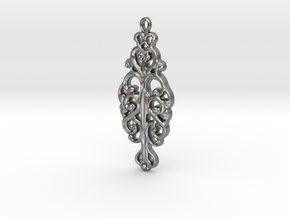 Ornamental Pendant in Natural Silver