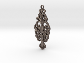 Ornamental Pendant in Polished Bronzed Silver Steel