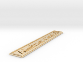 Nameplate Almirante Condell in 14k Gold Plated Brass