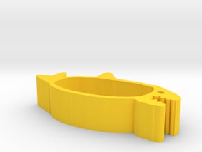 Shark bathtub in Yellow Processed Versatile Plastic