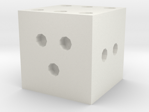 dice in White Natural Versatile Plastic