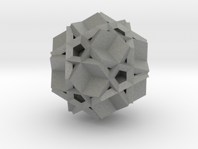 Great Dodecahemicosahedron - 1 Inch - Thicken .8mm in Gray PA12