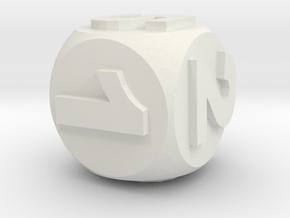 dice in White Natural Versatile Plastic: Medium