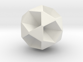 Small Icosihemidodecahedron - 1 Inch in White Natural Versatile Plastic