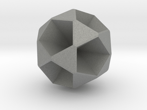 Small Icosihemidodecahedron - 1 Inch in Gray PA12