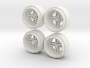Targa rims 14.8mm wide x4 in White Natural Versatile Plastic